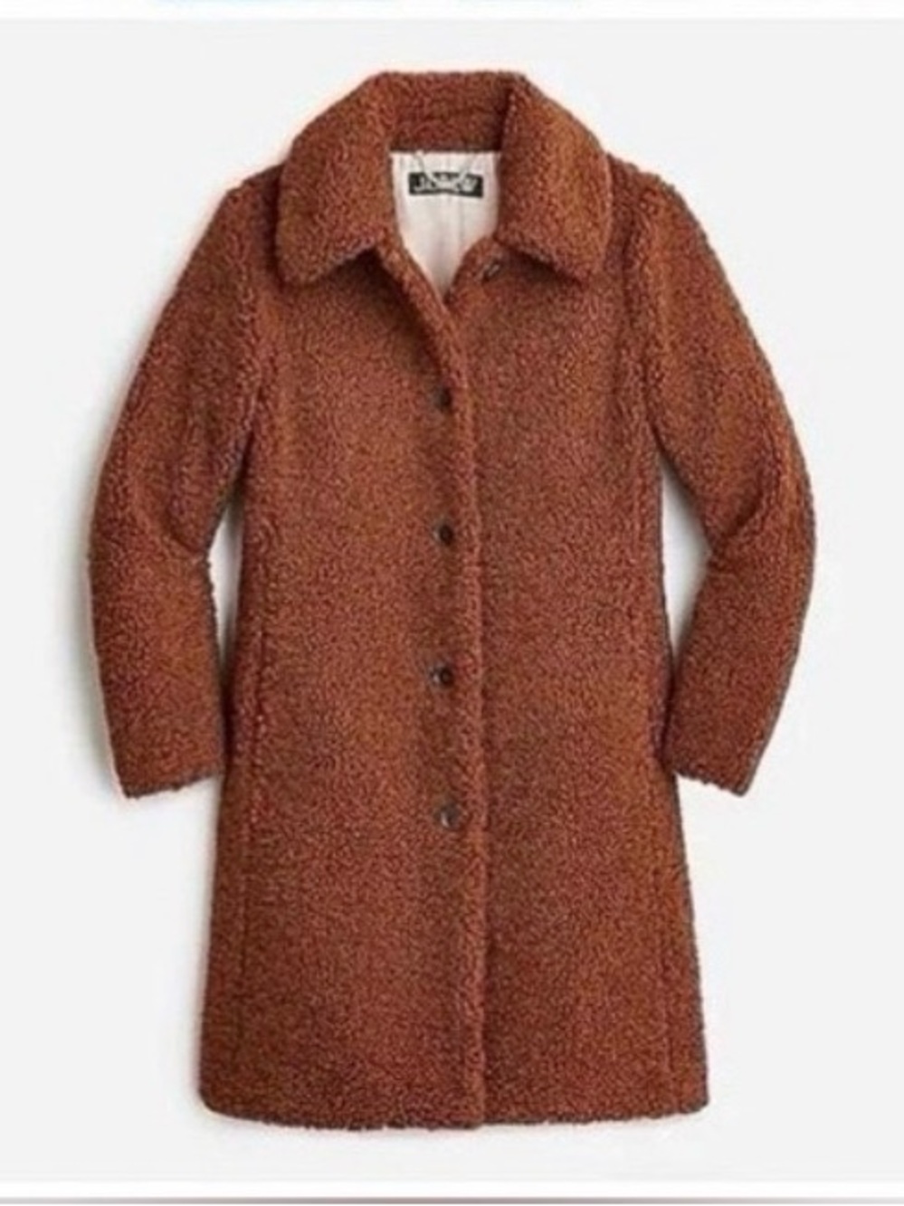 J. Crew Women's Sherpa Teddy Coat in Chestnut